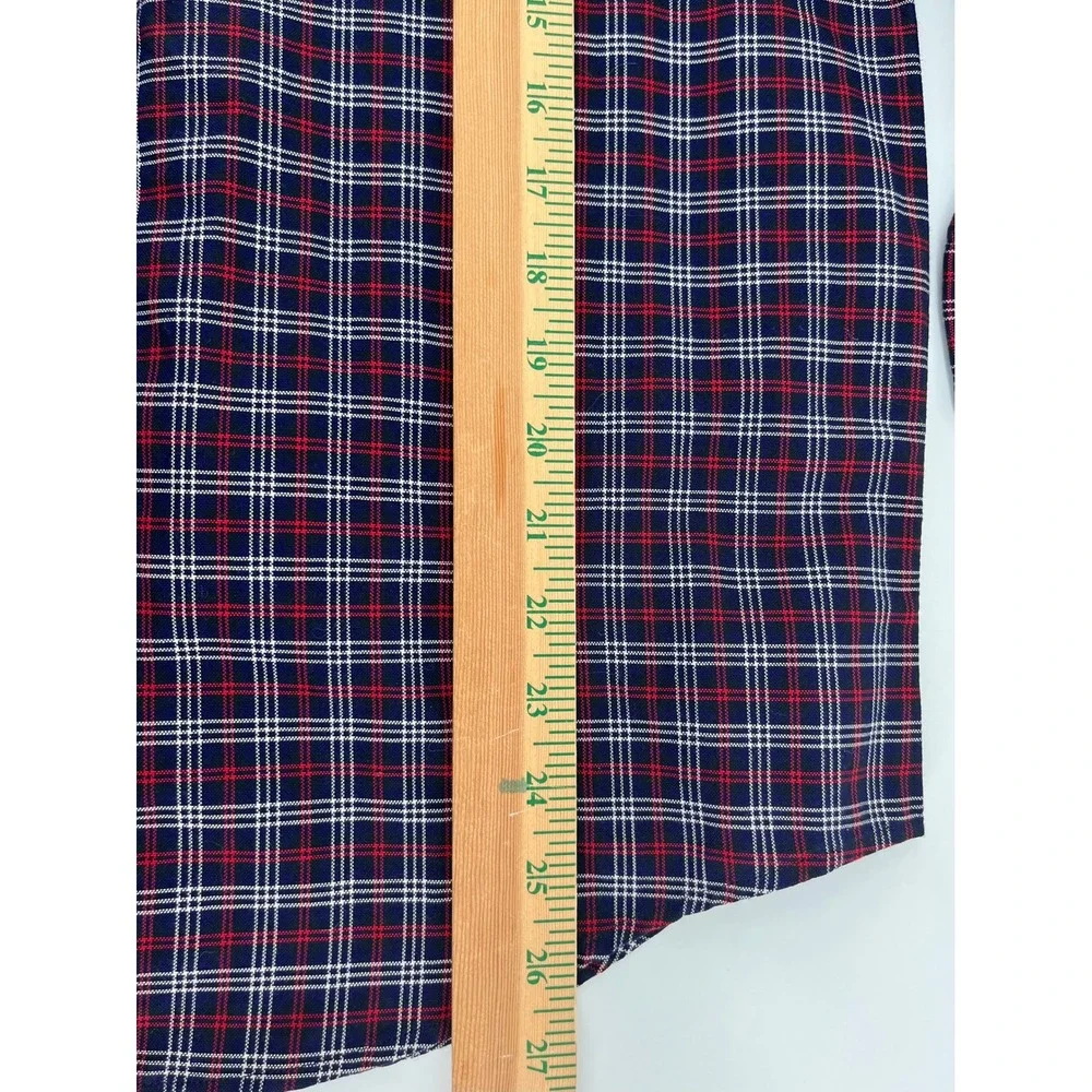 Boys Ralph Lauren‎ Plaid Button Down Shirt Long Sleeve Size XL 18-20 Navy Red
